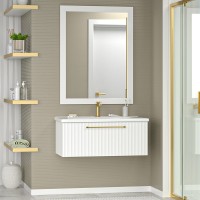 Тумба с раковиной Brevita Alicante 90 подвесная, белая