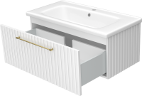 Тумба с раковиной Brevita Alicante 90 подвесная, белая