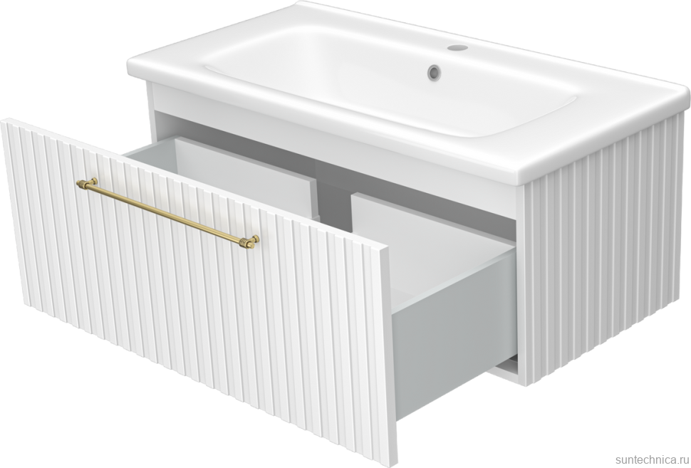 Тумба с раковиной Brevita Alicante 90 подвесная, белая