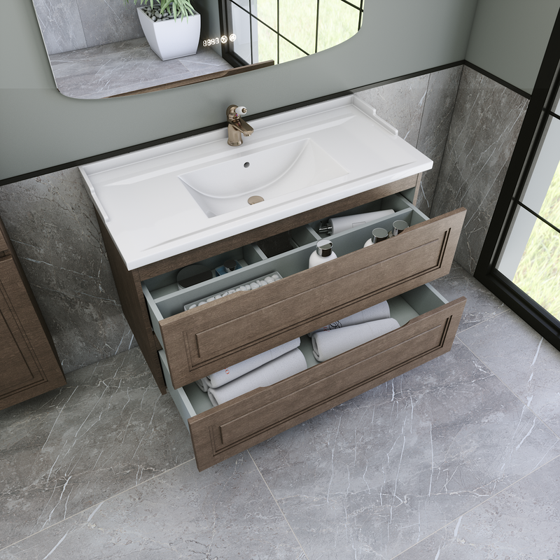 Тумба с раковиной Caprigo Wales 100 шоколадный орех