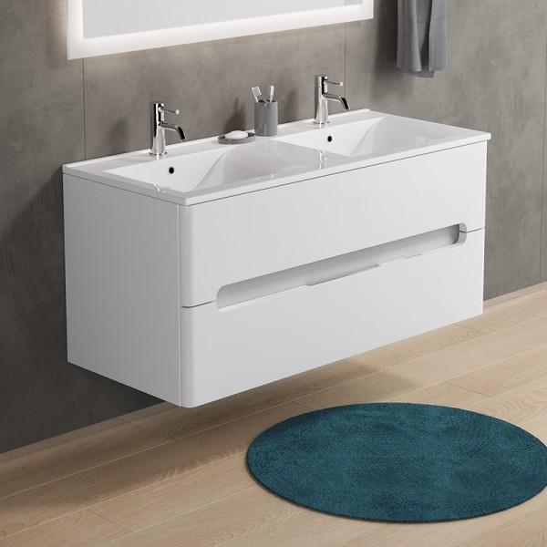 Тумба с раковиной Sanvit Форма 120 белая подвесная