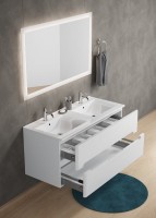Тумба с раковиной Sanvit Форма 120 белая подвесная