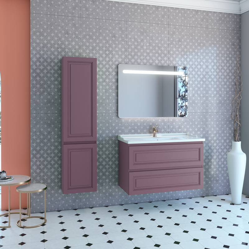 Тумба с раковиной Caprigo Wales Смальти 100 лиловая