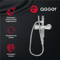 Душевая стойка Agger Merry A1393300 хром Душевая стойка Agger Merry A1393300 хром