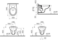 Унитаз подвесной VitrA Normus 6855B003-0101 крышка-сиденье S20 84-003-019 Унитаз подвесной VitrA Normus 6855B003-0101 крышка-сиденье S20 84-003-019