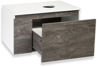 Тумба с раковиной Runo Бари 80 железный камень, раковина Cuatro 50