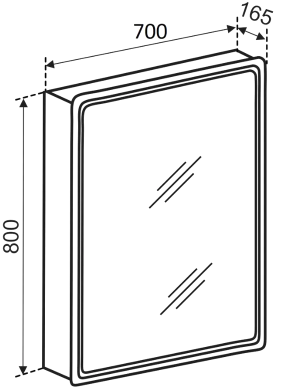 Зеркало-шкаф Emmy Мадрид 70 L