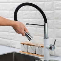 Смеситель для кухни Frap F4452-8 белый, хром