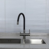 Смеситель для кухни Gappo G4398-39 с гибким изливом, оружейная сталь