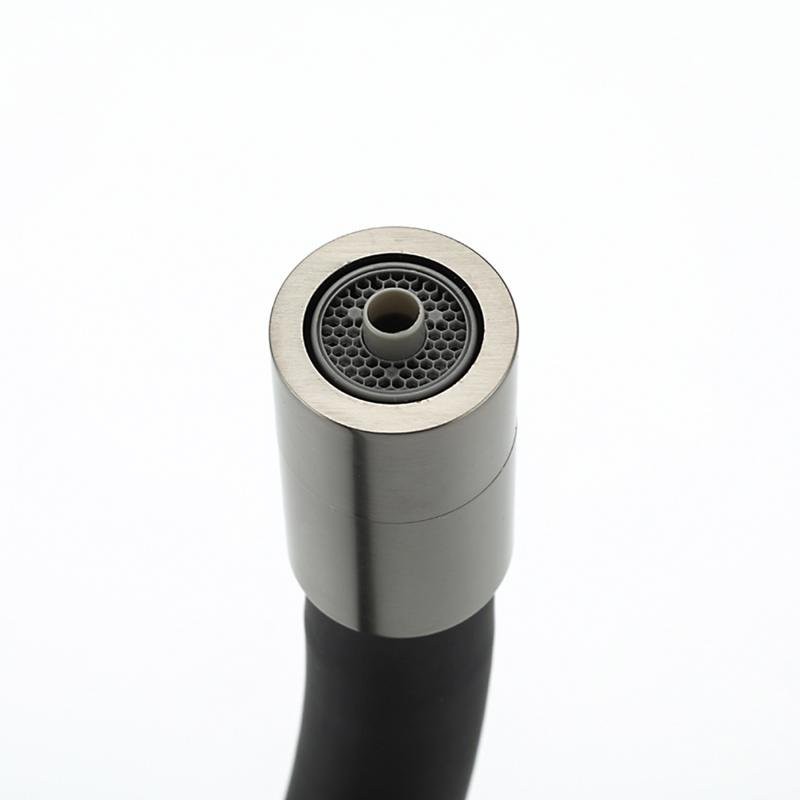 Смеситель для кухни Gappo G4398-39 с гибким изливом, оружейная сталь