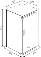 Душевой уголок Erlit Comfort ER10109H-C4 90x90 Душевой уголок Erlit Comfort ER10109H-C4 90x90