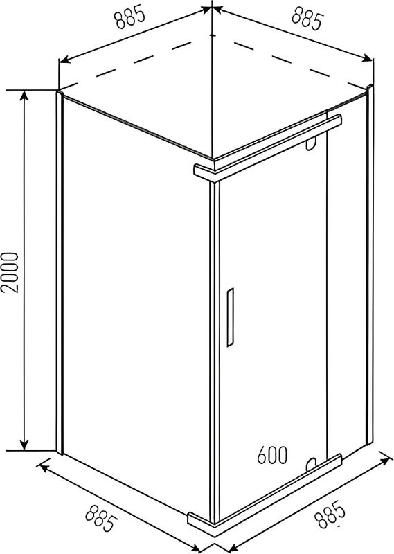 Душевой уголок Erlit Comfort ER10109H-C4 90x90