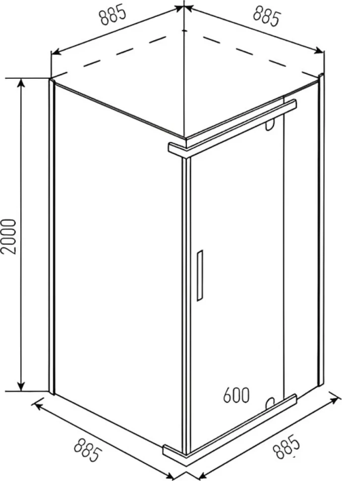 Душевой уголок Erlit Comfort ER10109H-C4 90x90