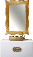Мебель для ванной комнаты Armadi Art NeoArt 100 белая с ручками Ajur золото Мебель для ванной комнаты Armadi Art NeoArt 100 белая с ручками Ajur золото