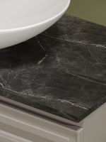 Тумба с раковиной Sancos Very 100 см, doha soft, столешница черный мрамор, раковина CN6015