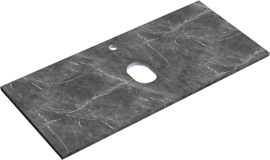 Тумба с раковиной Sancos Very 100 см, doha soft, столешница черный мрамор, раковина CN6015