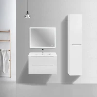 Мебель для ванной комнаты Vincea Mia Slim 80, 2 ящика, белая глянцевая