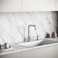 Смеситель для кухни Sancos Stainless, с поворотным Г изливом, нержавеющая сталь, SC12002SS