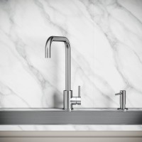 Смеситель для кухни Sancos Stainless, с поворотным Г изливом, нержавеющая сталь, SC12002SS