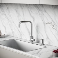 Смеситель для кухни Sancos Stainless, с поворотным Г изливом, нержавеющая сталь, SC12002SS