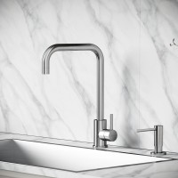 Смеситель для кухни Sancos Stainless, с поворотным Г изливом, нержавеющая сталь, SC12002SS