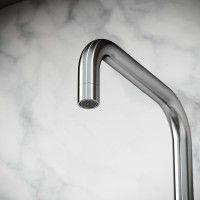 Смеситель для кухни Sancos Stainless, с поворотным Г изливом, нержавеющая сталь, SC12002SS