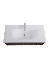 Тумба с раковиной BelBagno Uno 100 подвесная, 1 ящик, матовая темно-серая