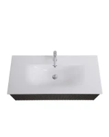 Тумба с раковиной BelBagno Uno 100 подвесная, 1 ящик, матовая темно-серая
