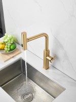 Смеситель для кухни Haiba HB73824-5 золото