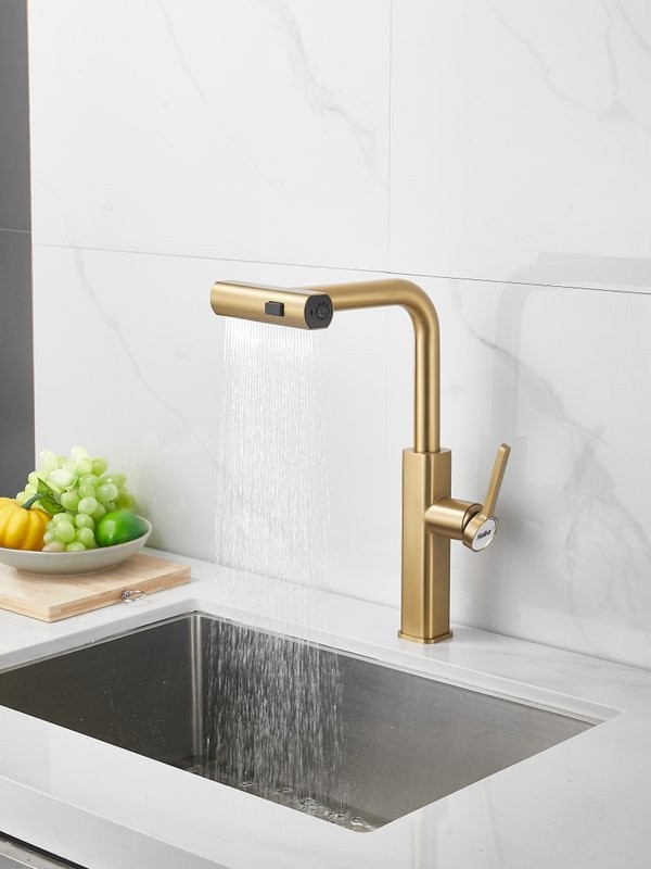 Смеситель для кухни Haiba HB73824-5 золото