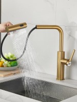 Смеситель для кухни Haiba HB73824-5 золото