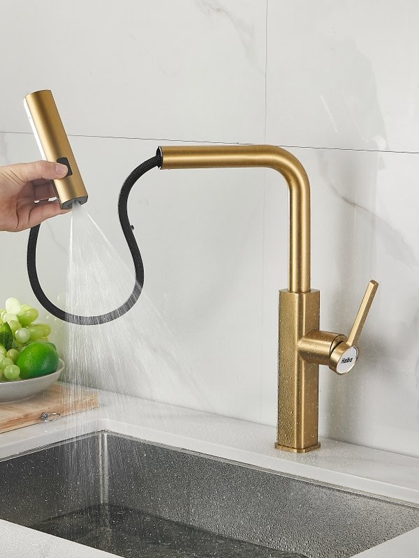 Смеситель для кухни Haiba HB73824-5 золото