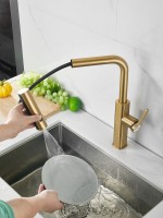 Смеситель для кухни Haiba HB73824-5 золото