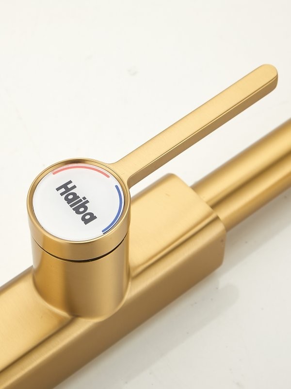 Смеситель для кухни Haiba HB73824-5 золото