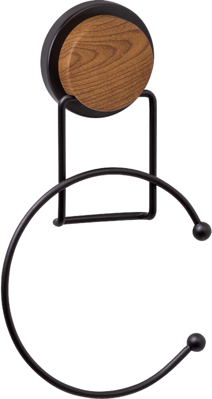 Полотенцедержатель Fixsen Magic Wood FX-46011 кольцо, черный