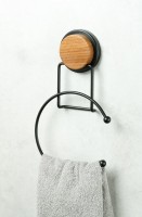 Полотенцедержатель Fixsen Magic Wood FX-46011 кольцо, черный