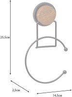 Полотенцедержатель Fixsen Magic Wood FX-46011 кольцо, черный