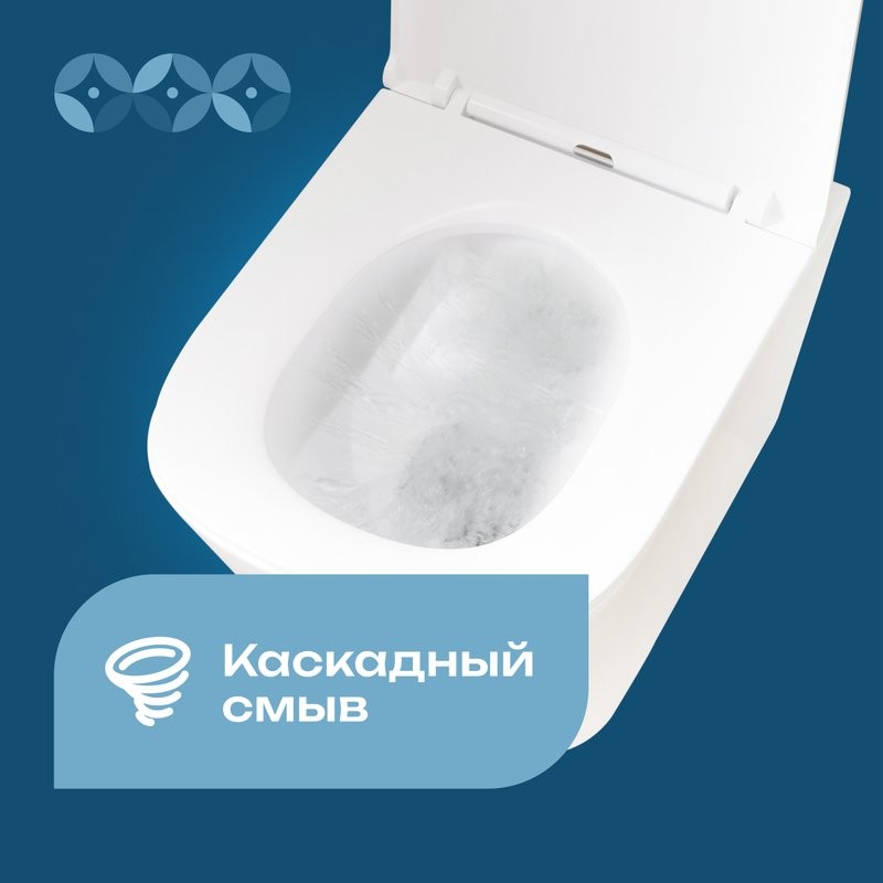 Унитаз подвесной DIWO Смоленск 5412 безободковый, с микролифтом
