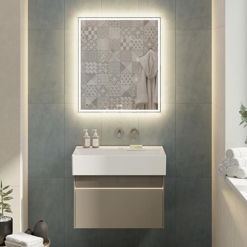 Мебель для ванной комнаты KERAMA MARAZZI Logica 70 подвесная, песчаная, без отверстий под смеситель