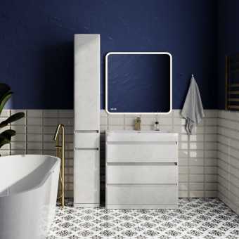 Мебель для ванной Style Line Атлантика 80 Люкс, напольная, бетон крем