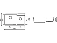 Мойка кухонная Seaman Eco Roma SMR-8650B без отверстий