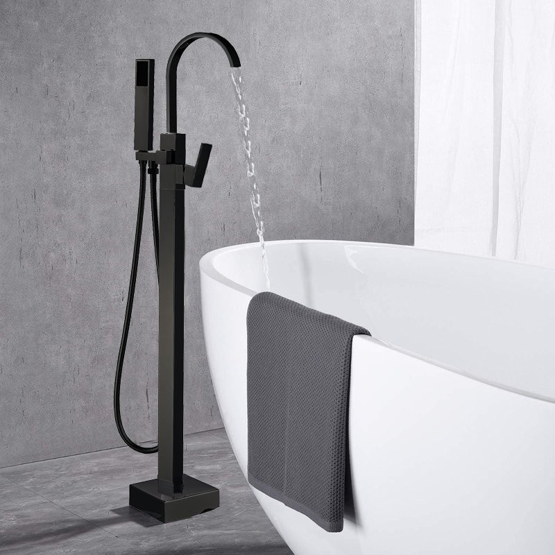 Напольный смеситель для ванны с душем BOCH MANN Resia BM9191 матовый черный