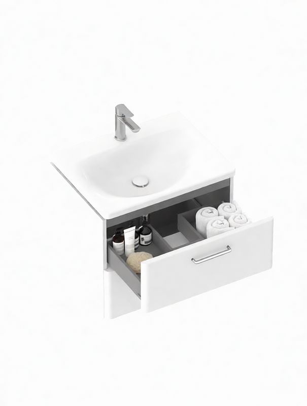 Тумба под раковину без столешницы Ravak Balance II SD 50 глянцевая белая, без ручек