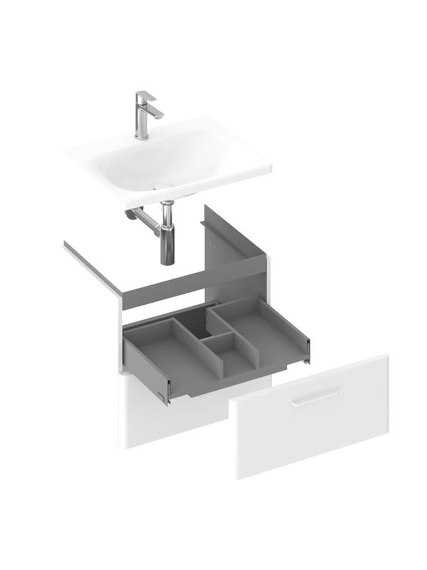 Тумба под раковину без столешницы Ravak Balance II SD 50 глянцевая белая, без ручек