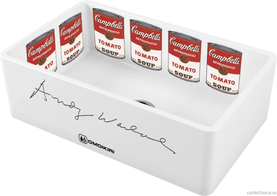 Комплект Мойка Omoikiri Mikura 76-Warhol white + Измельчитель Nagare slim 900