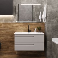 Тумба с раковиной Laparet Atlas 100 кашемир матовый