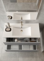 Тумба с раковиной Laparet Atlas 100 кашемир матовый