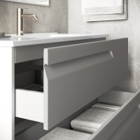 Тумба с раковиной Laparet Atlas 100 кашемир матовый