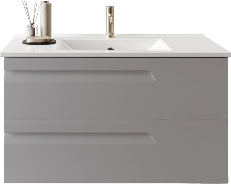 Тумба с раковиной Laparet Atlas 100 кашемир матовый