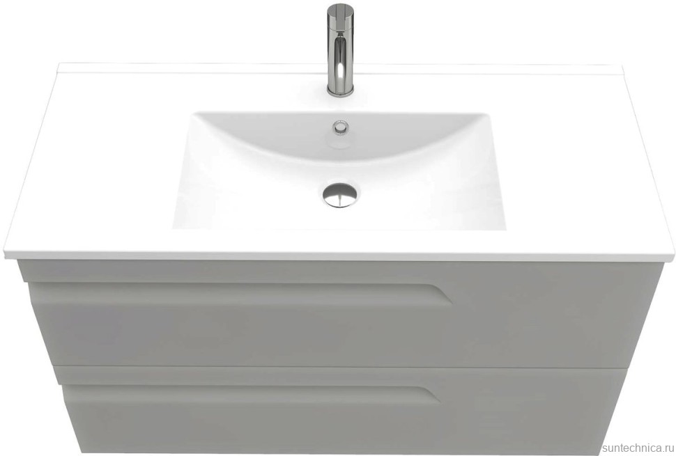 Тумба с раковиной Laparet Atlas 100 кашемир матовый